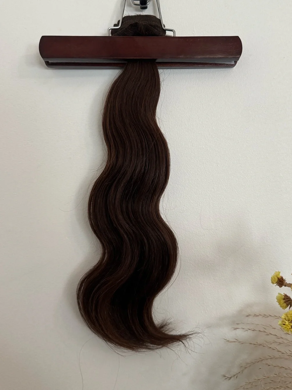 100% Human Hair Weft Extensions Medium Brown 18” Thick Ends Body Wave